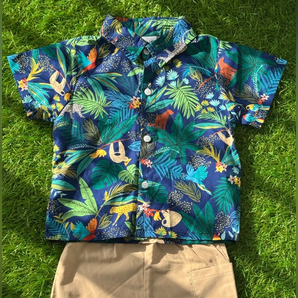 PatPat Jungle Print Kids Matching Set